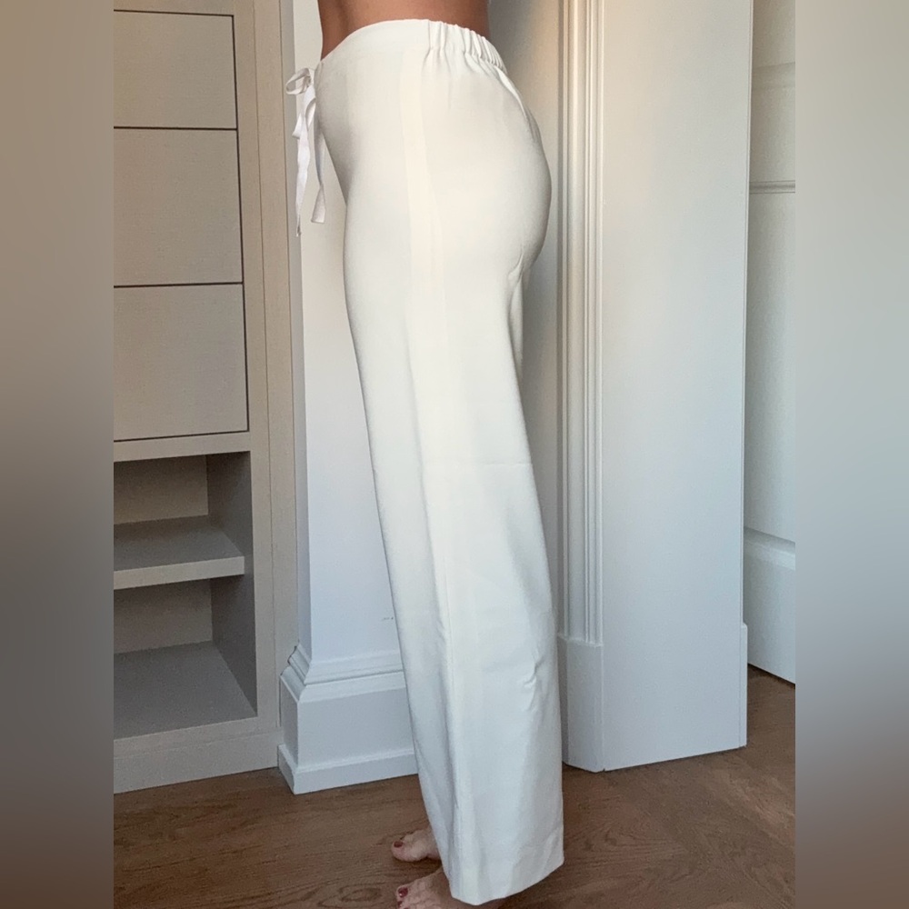 Theory lined cream Pants with drawstring